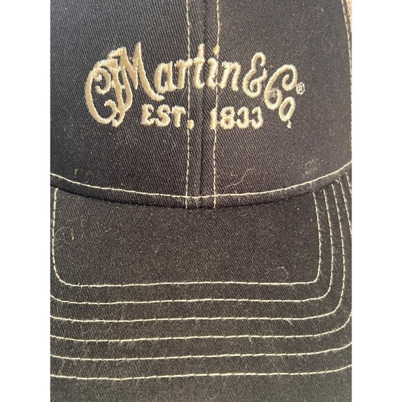 Martin & Co. Est. 1833 Black & Tan Mesh Trucker Hat Adj City Music - Picture 2 of 8
